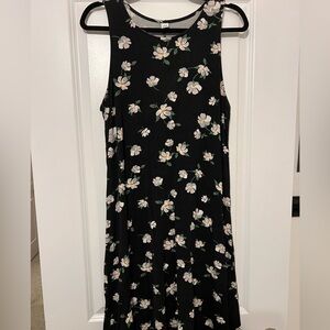 Old Navy Black and White Floral Dress